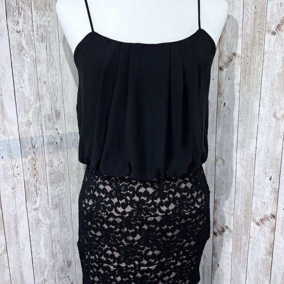 Women's Sweet Storm Dress | Spaghetti Strap | Large | Knee Length | Black | Lace - Picture 6 of 14